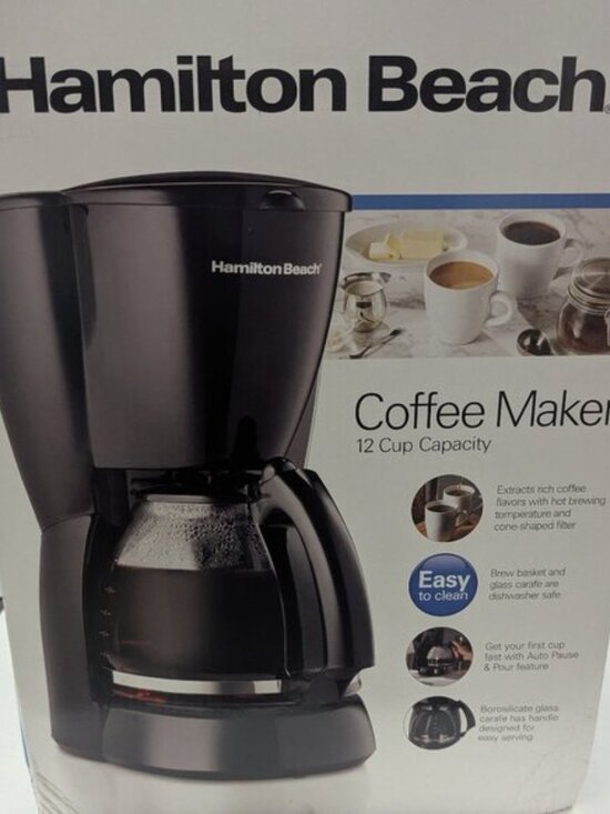 Hamilton Beach Other - Hamilton Beach 12-Cup Drip Coffeemaker, Black, Reusable Filter